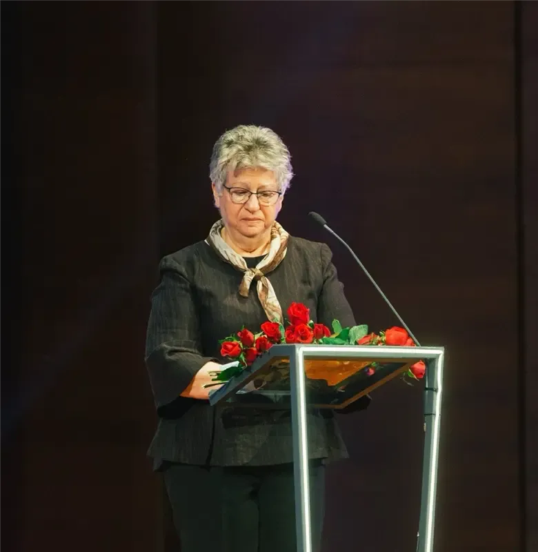 Maria Tryfonidou, Präsidentin von Floga, bei einer Veranstaltung